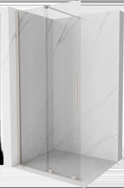 MEXEN/S - Velar Sprchová zástena posuvná Walk-in 120 x 200, transparent 8 mm, nikel kartáčovaný 871-120-000-03-97