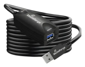 MediaRange MRCS242 čierna / Aktívny predlžovací kábel USB 3.0 / USB-A / 5 m (MRCS242)