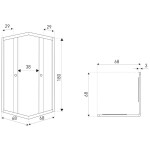 KERRA - Sprchovací kút Olga SQ 70x70 (bez vaničky) 5907548118936