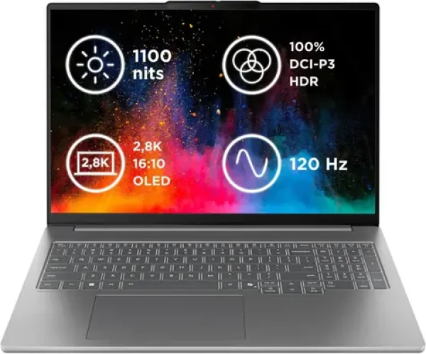 Lenovo IdeaPad Pro 5 16AKP10 sivá / 16" 2.8K / AMD RYZEN AI 7 350 / 32GB / 1TB SSD / RTX 5050 8GB / W11H (83JN001CCK)