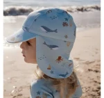 Little Dutch Ocean Friends veľ. 3 / Detská plážová šiltovka / S ochranou krku / 2-4 roky (CL26030853LD)