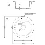 MEXEN/S MEXEN/S - Diego granitový drez 1-miska vrátane batérie Duo, čierna/zlatá metalik 6512-75-671701-70-B