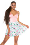 Sexy FEEL HAPPY Mini Flower Skirt Einheitsgroesse