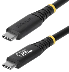 StarTech USB-C USB4 čierna / Kábel USB-C / 2 m / 20 Gb/s / 240 W / 4K 120 Hz (CC2M20GUSB4TP)