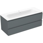 MEXEN/S - Orio kúpeľňová skrinka 120 cm s umývadlom Vela, 2 zásuvky, grafit mat/biela mat 91A10-12047-2-BFF66-W23M01