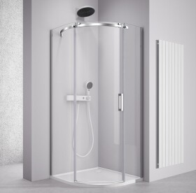 POLYSAN - THRON ROUND štvrťkruhová sprchová zástena 900x900, číre sklo, ľavá TL2690-5005