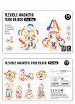 Mamido Mamido Flexibilná magnetická stavebnica Tube Block Pro Max 86 dielov