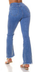 Sexy Highwaist flared Jeans with decorative seam denimblue 36