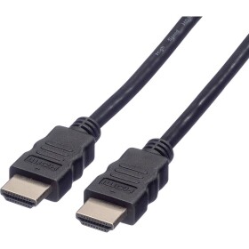 Value HDMI prepojovací kábel Zástrčka HDMI-A, Zástrčka HDMI-A 1.00 m čierna 11.99.5901 Ultra HD (4K) HDMI s Ethernetom HDMI kábel; 11.99.5901