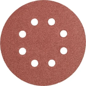 Graphite Brúsne kotúče 125 mm / Brúsny kotúč / K100 / 5 ks / 8 otvorov (55H942)