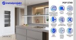Instalprojekt - Kúpeľňový radiátor POP STAR - Radiátory - Farebné prevedenie HL - Biela, Rozmer radiátora HL - 600 × 1505 mm, výkon 615 W RADPOP601535