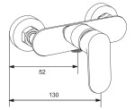 MEXEN/S - Seven sprchový stĺp vrátane sprchovej batérie Milo, čierna 71340262-70