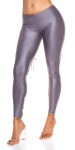 Sexy Wetlook Leggings mit Schnürung grey