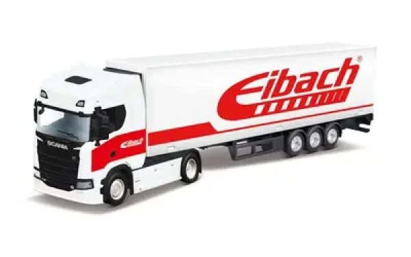 Bburago Truck with trailer - Scania 770 S - White Trailer Eibach