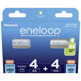 Panasonic Eneloop AA 4ks, AAA 800mAh 4ks, BK-KJMCDE44E