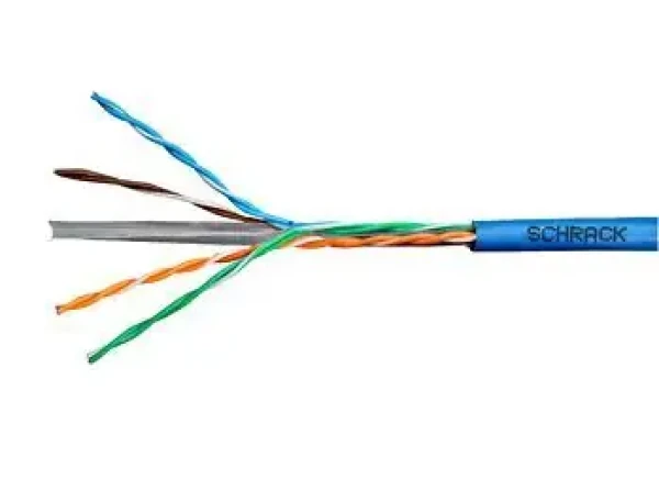 Schrack Cat.6 modrá / Inštalačný kábel / U/UTP / 305 m / PVC / drôt (HSEKU423P4)