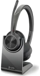 Poly Voyager 4320 UC čierna + nabíjací stojan / Bezdrôtová náhlavná súprava / mikrofón / dve slúchadlá / Bluetooth (218476-02)