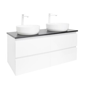 Kúpeľňová skrinka s umývadlom SAT B-Way 119x50x45 cm biela lesk BWAY2120WTK2BB BWAY2120WTK2BB