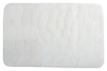MSV Pebbles kúpeľňová predložka 40 x 60 cm biela / Polyester, PU pena / Protišmyková
