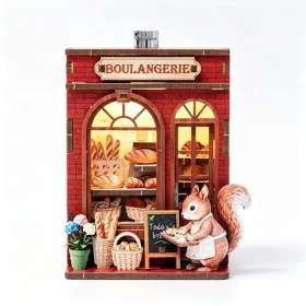 2KIDS TOYS 3D drevená skladačka Magnet Veverčina pekáreň