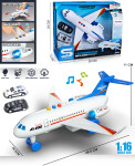 Mamido Mamido Lietadlo 1:16 svetelné a zvukové efekty biele + 2 autíčka MT1288