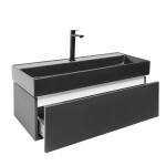 Kúpeľňová skrinka s umývadlom SAT Feel 100x30x46 cm antracit SATFEEL100ANTU3B SATFEEL100ANTU3B