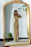 Soo Sexy! Koucla Galadress with XL Legslit BRONZE Einheitsgroesse