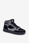 Semišové pánske tenisky Big Star OO174303 Hi-Poly System black-grey 42