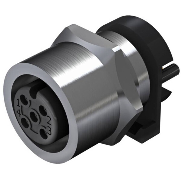 Weidmüller SAIE-M12B-4-F5.5TL zabudovateľný zástrčkový konektor pre senzory - aktory, 2422940000, piny: 4, 10 ks; 2422940000