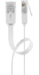 Goobay 93365 CAT5e patch kábel 20 m biela / Sieťový kábel / U/UTP / plochý / pozlátené konektory (93365)