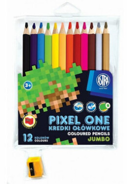 ASTRA Pastelky Pixel One 12ks Jumbo s strúhadlom (143341)