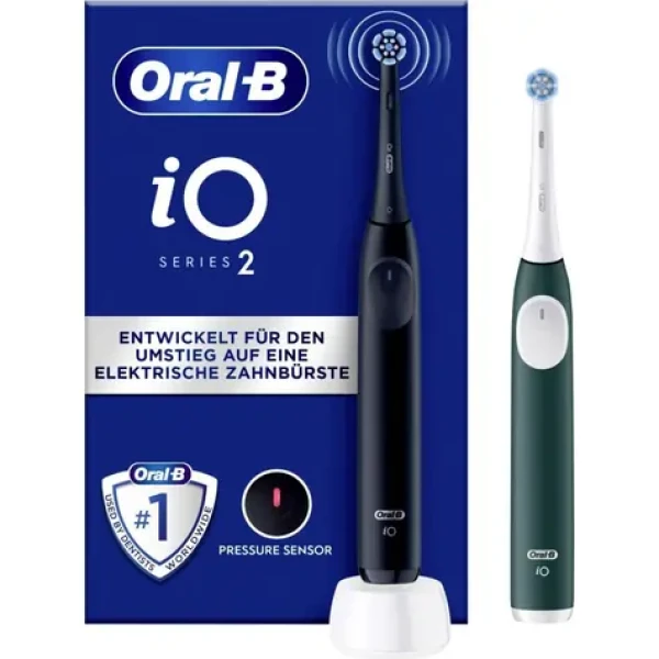 Oral-B iO Series 2 Night Black-Forest Green / Elektrická zubná kefka / magnetická iO / 3 režimy / časovač / tlakový s (8700216612418)