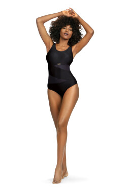 Dámske jednodielne plavky Fashion Sport S36-19a čierne - Self 2XL