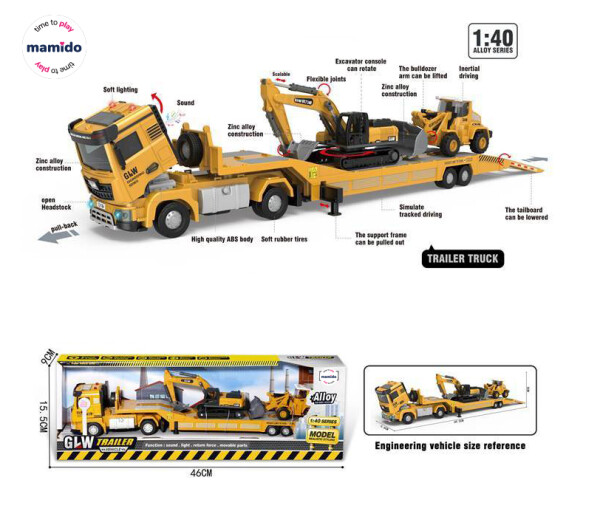 Mamido Mamido Nákladné auto s prívesom 1:40 so zvukmi a svetlami MT1573