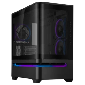 Asus Prime AP202 TG ARGB čierna / M-ATX / 2xUSB-A + 1xUSB-C / 3x 120 mm / bez zdroja (90DC00P0-B19000)