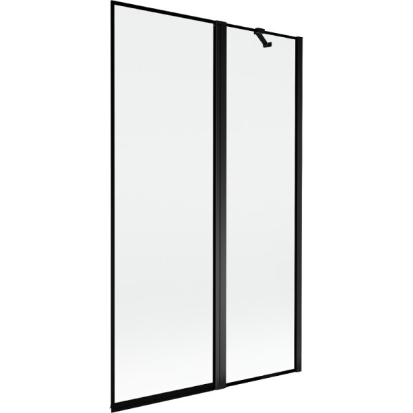 MEXEN - MIST vaňová zástena 110x150 cm 6mm f+s, čierna, okraj, pravá 8A9-110-011-70-70-P