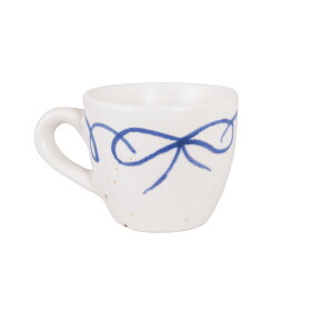 Strömshaga Kameninový hrnček na espresso Viola Bow Blue