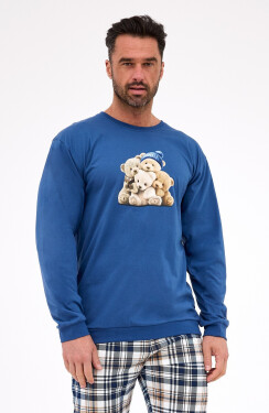 Cornette 115/292 Bears l/r S-2XL pánske pyžamo džínovina M