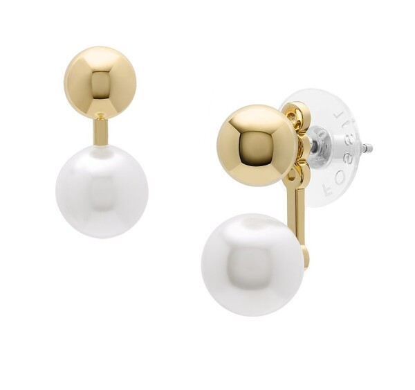 Fossil Pôvabné pozlátené náušnice 2v1 Bright Baubles JA7257710