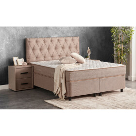 Posteľ Boxspring Kerem 180x200, béžová, vr. matraca