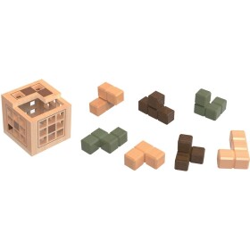 Sparkys Hlavolam - Kostka v kleci drevený hlavolam