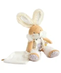 Doudou Darčeková sada - Plyšový zajačik s dečkou 31 cm béžový