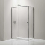 CERANO - Sprchovací kút Varone POINT Ľ/P - 6 mm - chróm, transparentné sklo - 140x100x195 - posuvný CER-DY505-140100