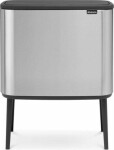 Brabantia Bo Touch Odpadkový kôš na triedený odpad 3x 11L strieborná / 54 x 68 x 31.2 cm (31 60 81)