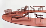 HAY Vonkajšia lavica Lounge Sofa Palissade Iron Red