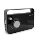 Orava T-112 B čierna / Prenosné rádio FM AM / USB-C / AUX / 3.5mm (T-112 B)