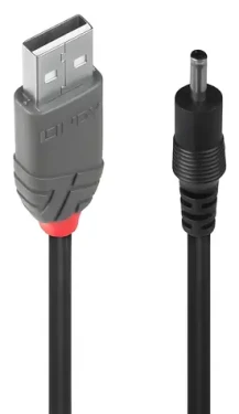 Lindy USB-A - DC čierna / Napájací kábel / 5 V / 1,5 m (70266)