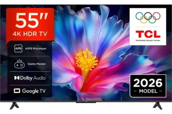 55" TCL 55P6L čierna / Televízia / 4K UHD / Google TV / DVB-T2/C/S2 / Wi-Fi / BT / 20W repro (55P6L)