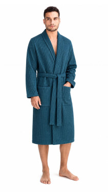 Pánsky župan Vestis Saimaa Teal Waffle Robe nadměr 3XL