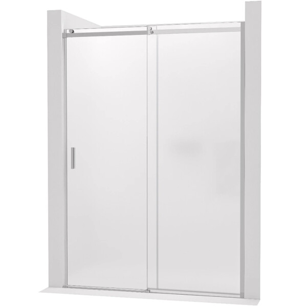 CERANO - Sprchové posuvné dvere Santoro - pravá - 6 mm - chróm, mliečne sklo - 130x195 CER-663247